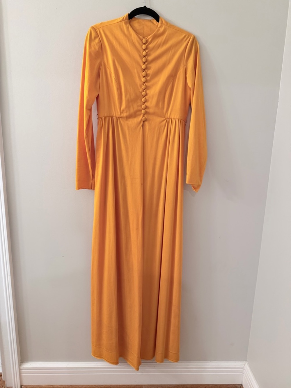 Vintage Lucie Ann Beverly Hills Gold Maxi Hostess Dress Gown